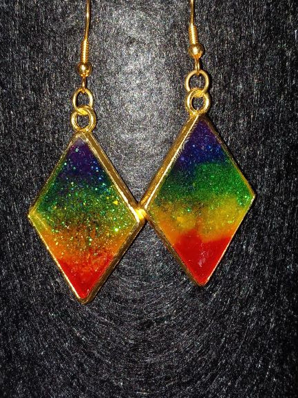 Rainbow Colored Earrings